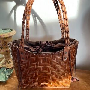 Vintage Wicker Market Bag